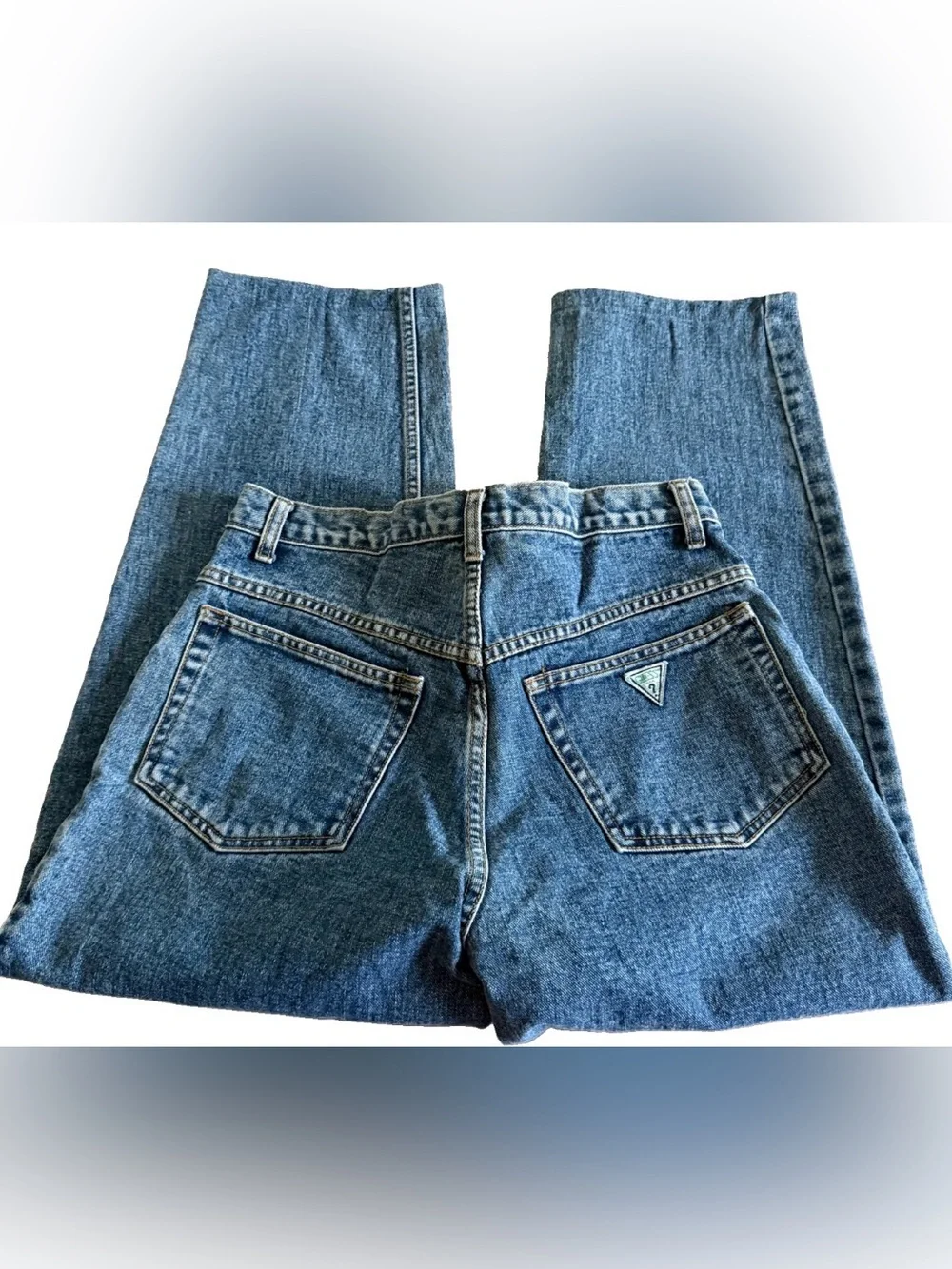 GUESS Vintage 90s Y2K 100% Cotton High Rise Rigid Denim Jeans Size 32 33x27 - Picture 5 of 9